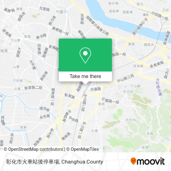 彰化市火車站後停車場地圖