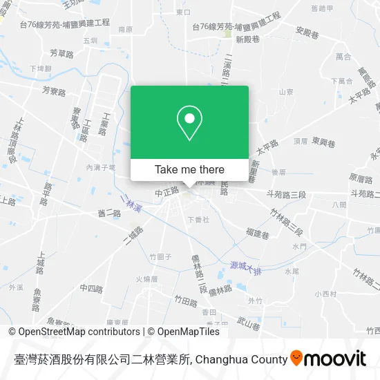 臺灣菸酒股份有限公司二林營業所地圖