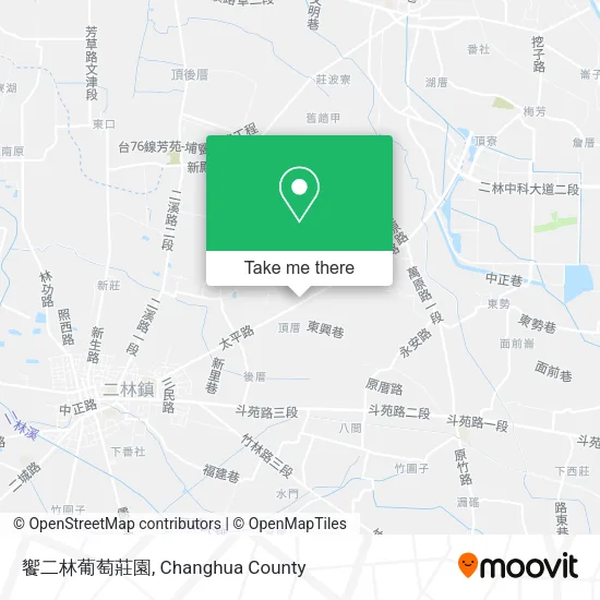 饗二林葡萄莊園地圖
