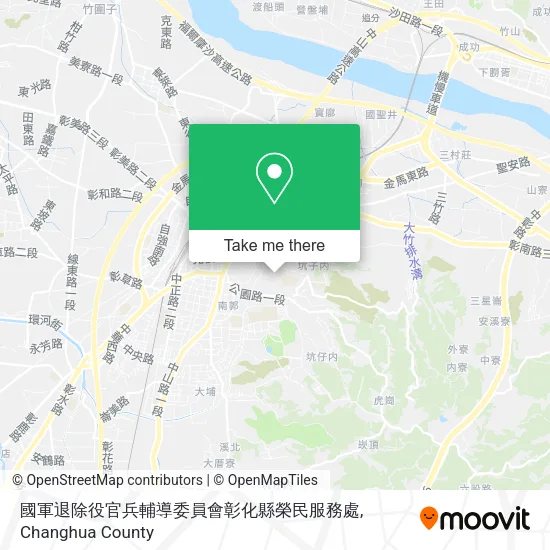 國軍退除役官兵輔導委員會彰化縣榮民服務處地圖
