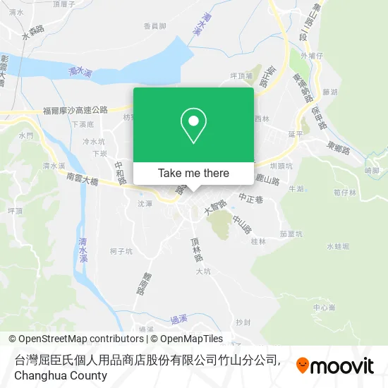 台灣屈臣氏個人用品商店股份有限公司竹山分公司地圖