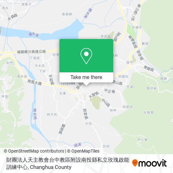 財團法人天主教會台中教區附設南投縣私立玫瑰啟能訓練中心地圖