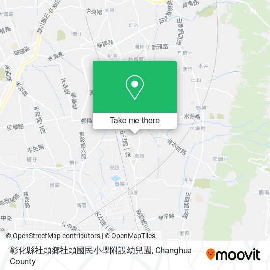 彰化縣社頭鄉社頭國民小學附設幼兒園地圖