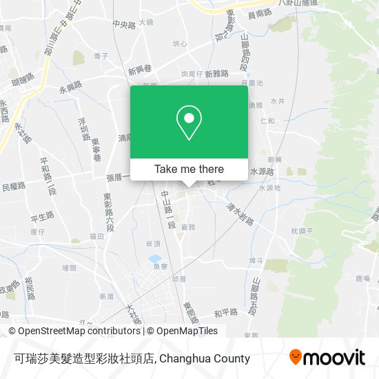 可瑞莎美髮造型彩妝社頭店地圖