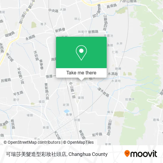 可瑞莎美髮造型彩妝社頭店 map