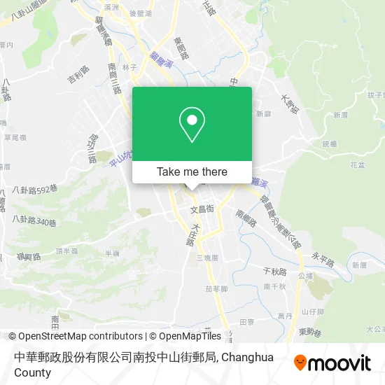 中華郵政股份有限公司南投中山街郵局地圖