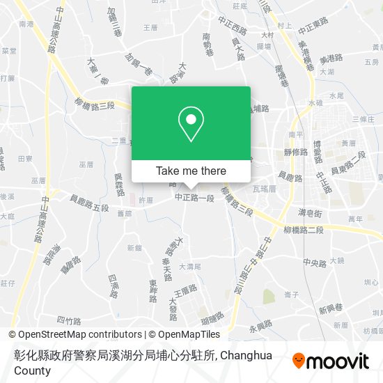 彰化縣政府警察局溪湖分局埔心分駐所地圖