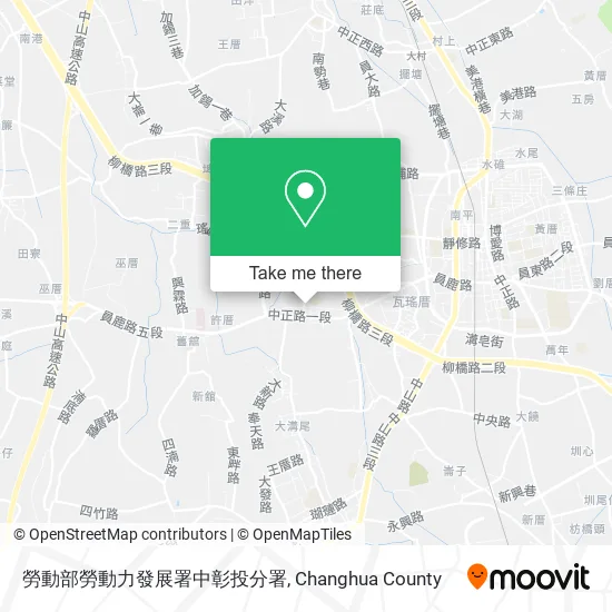 勞動部勞動力發展署中彰投分署地圖