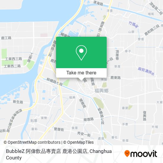 BubbleZ 阿偉飲品專賣店 鹿港公園店 map