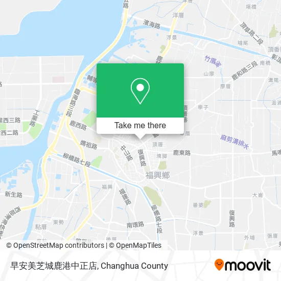 早安美芝城鹿港中正店地圖