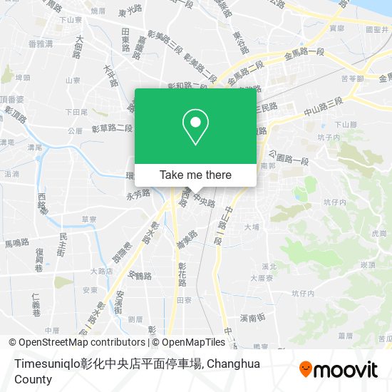 Timesuniqlo彰化中央店平面停車場地圖