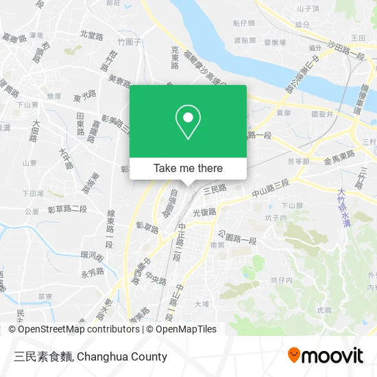 三民素食麵 map