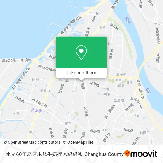 水尾60年老店木瓜牛奶挫冰綿綿冰地圖