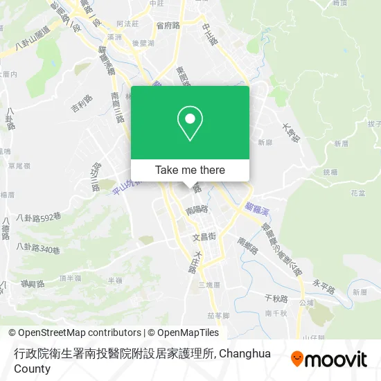 行政院衛生署南投醫院附設居家護理所地圖