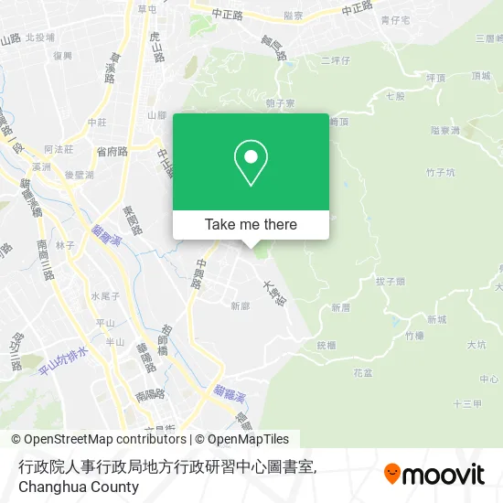 行政院人事行政局地方行政研習中心圖書室地圖