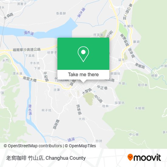 老窩咖啡 竹山店地圖
