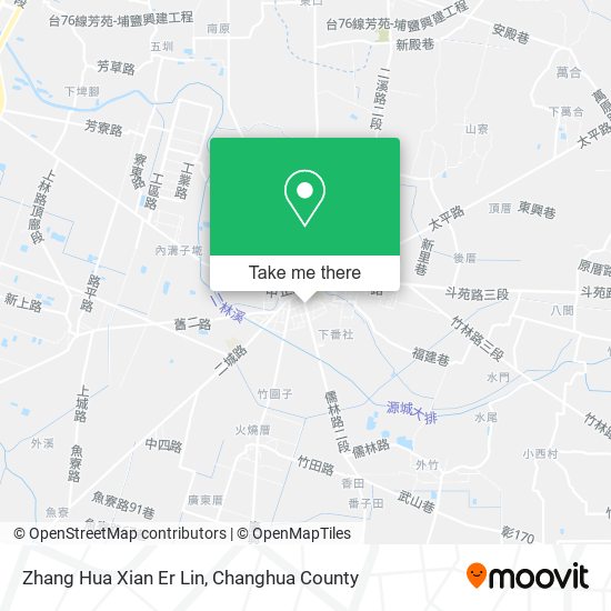 Zhang Hua Xian Er Lin map
