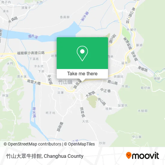 竹山大眾牛排館地圖