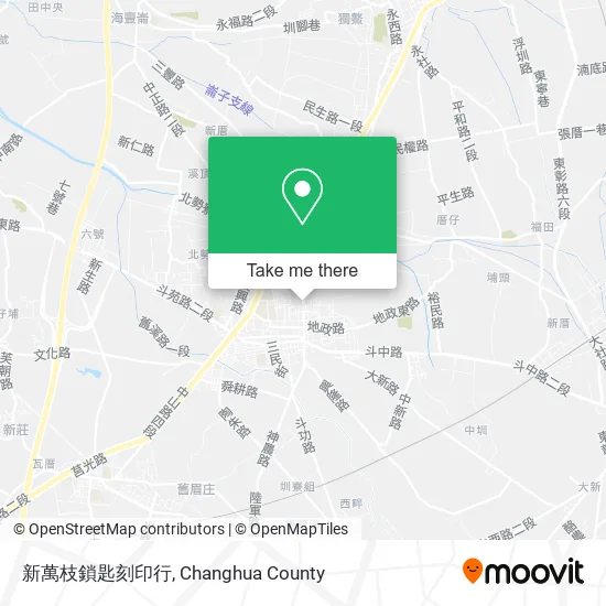 新萬枝鎖匙刻印行地圖