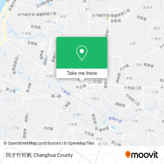 阿才竹筍粥地圖