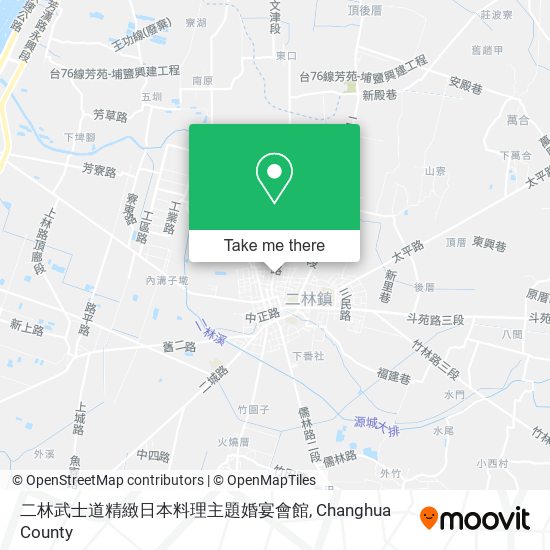 二林武士道精緻日本料理主題婚宴會館地圖