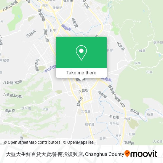 大盤大生鮮百貨大賣場-南投復興店 map