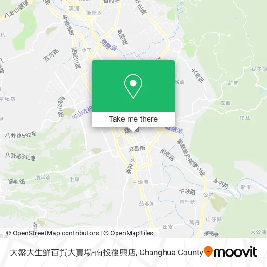 大盤大生鮮百貨大賣場-南投復興店地圖