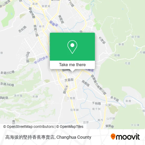 高海拔的堅持香蕉專賣店地圖
