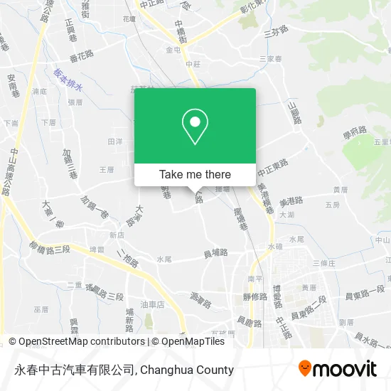 永春中古汽車有限公司地圖