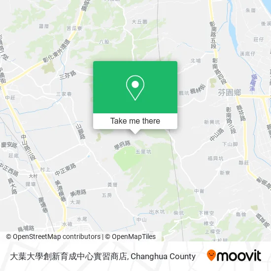 大葉大學創新育成中心實習商店 map