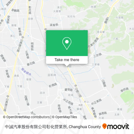 中誠汽車股份有限公司彰化營業所地圖