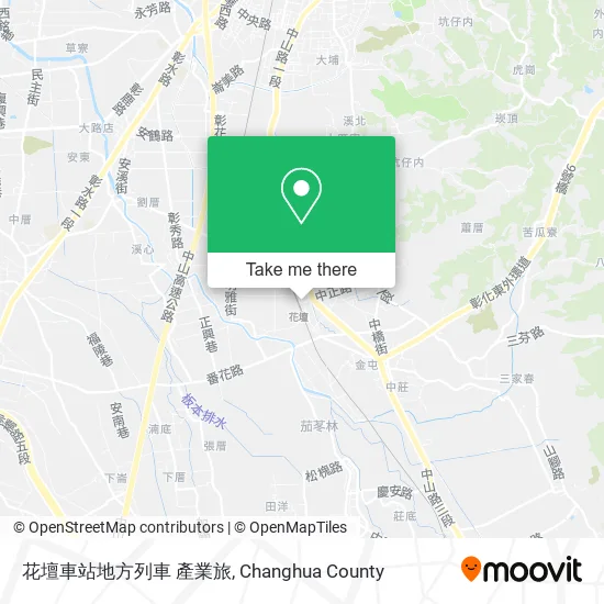 花壇車站地方列車 產業旅地圖