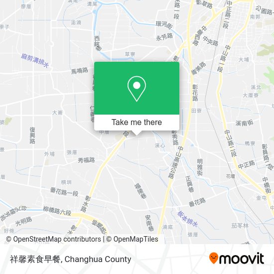 祥馨素食早餐地圖