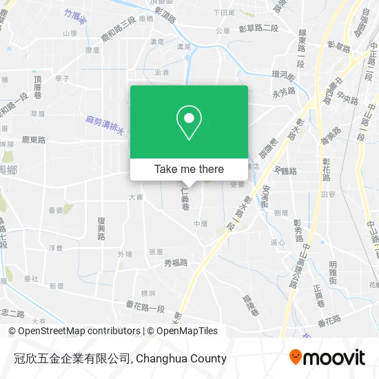 冠欣五金企業有限公司地圖