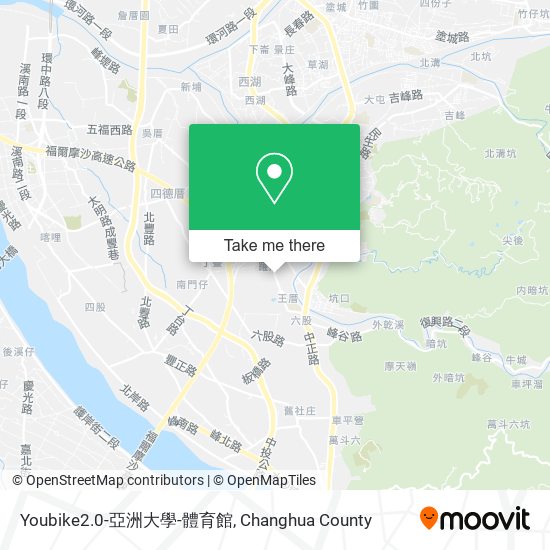 Youbike2.0-亞洲大學-體育館 map