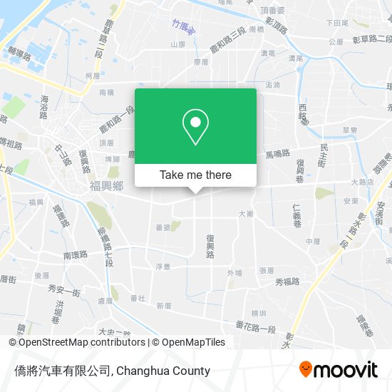 僑將汽車有限公司地圖