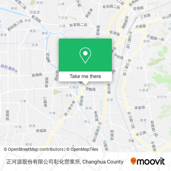 正河源股份有限公司彰化營業所地圖
