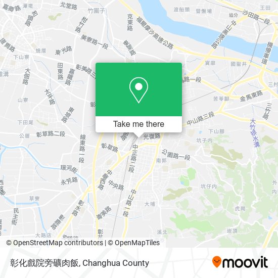 彰化戲院旁礦肉飯地圖