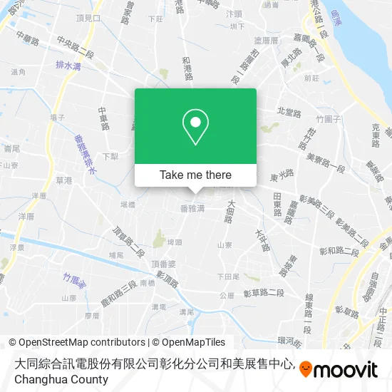 大同綜合訊電股份有限公司彰化分公司和美展售中心地圖