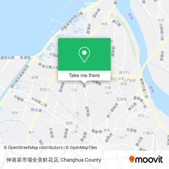 伸港菜市場全美鮮花店 map