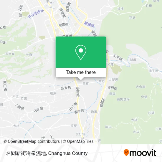 名間新街冷泉濕地地圖