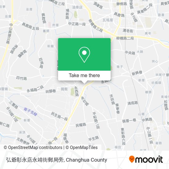 弘爺彰永店永靖街郵局旁地圖