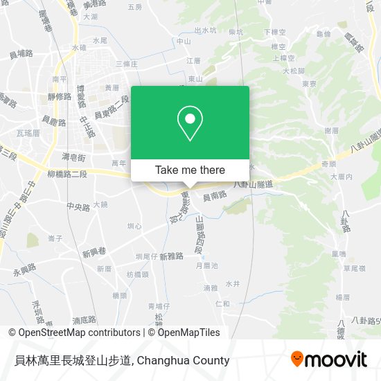 員林萬里長城登山步道地圖