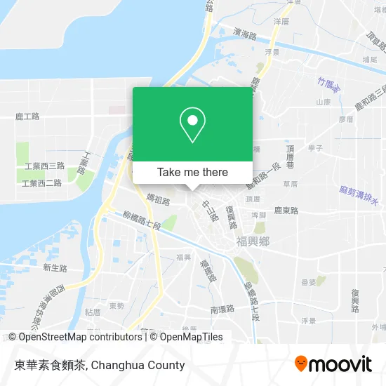 東華素食麵茶 map