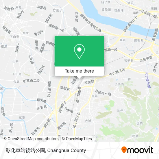 彰化車站後站公園地圖