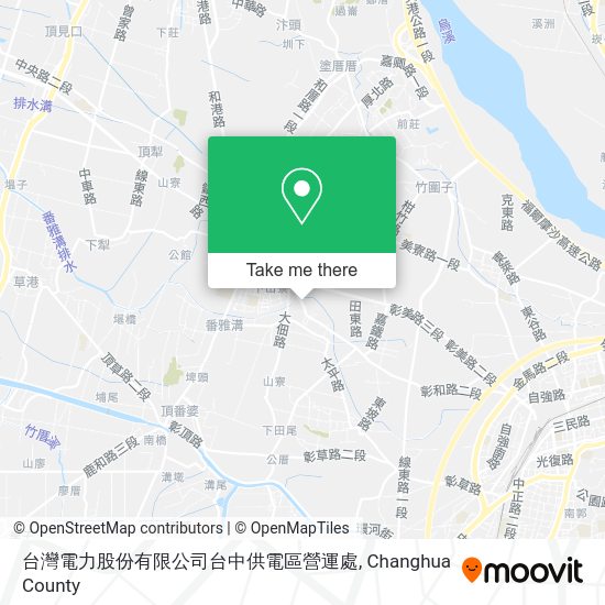 台灣電力股份有限公司台中供電區營運處地圖