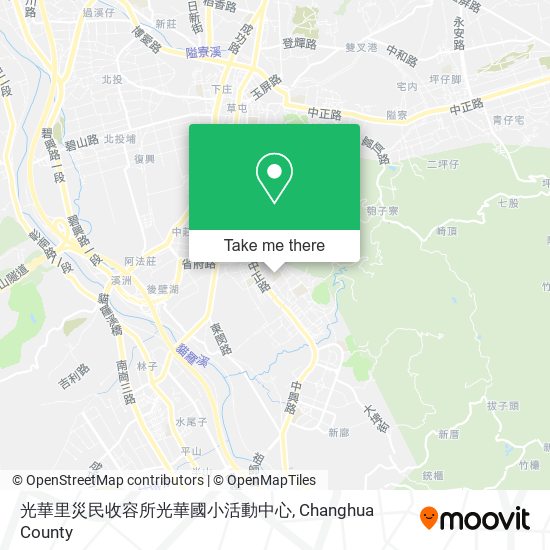 光華里災民收容所光華國小活動中心地圖