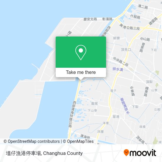 塭仔漁港停車場 map