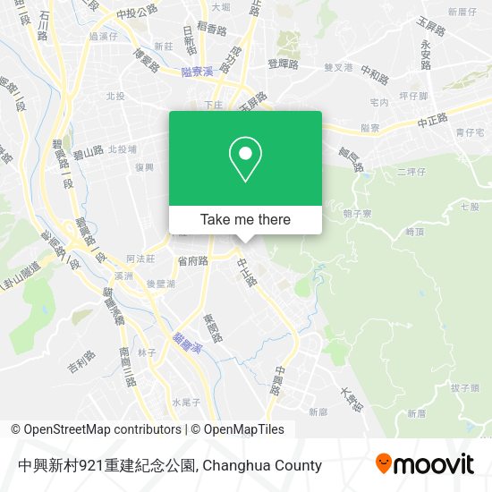 中興新村921重建紀念公園地圖