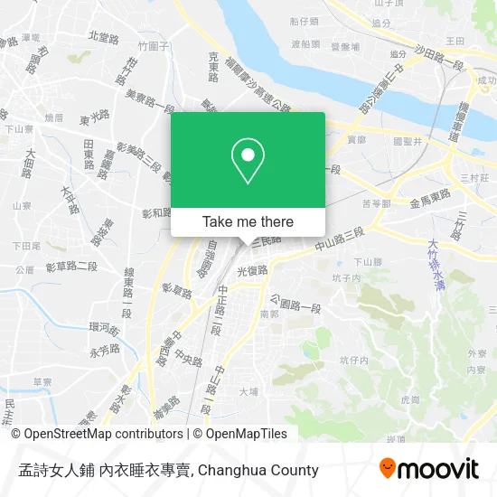 孟詩女人鋪 內衣睡衣專賣 map